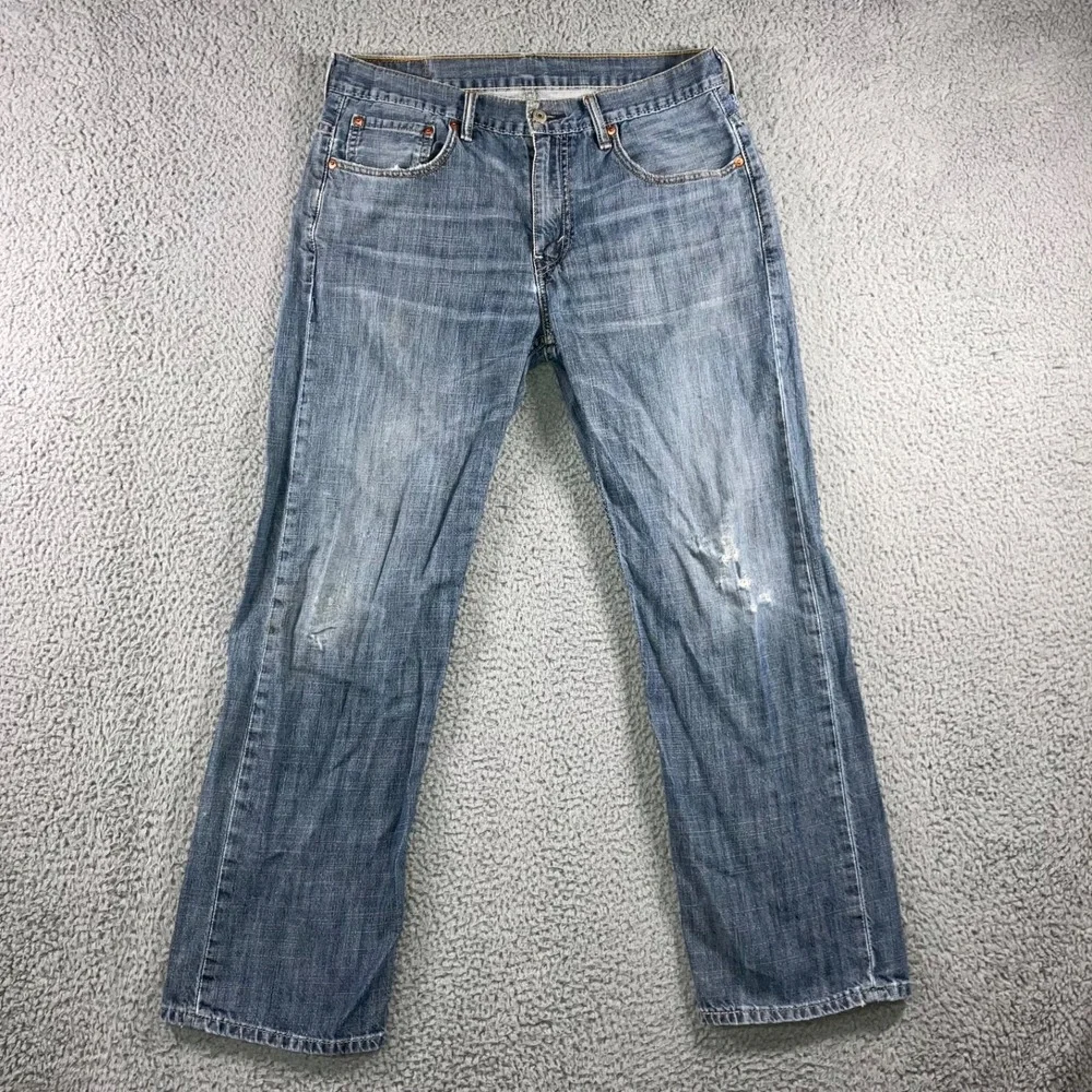Levis 569 Jeans Men 32 Loose Straight Fit Medium Wash Casual‎ Western